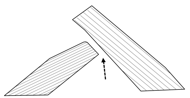 An der First-Spitze wird im REET ein Luftschacht geschnitten, welcher in der Dimension dem Ma der Rhren-Lfter-Matte entspricht