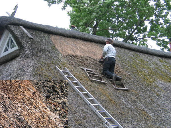 2. Wenn notwendig ist das Dach zu reinigen. > Durch scheren ...